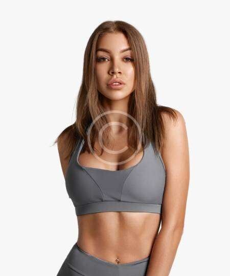 Grey sports bra